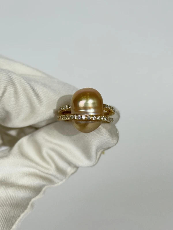 Yvel КОЛЬЦО С ЖЕМЧУГОМ R-56-BRQ-GOY 2