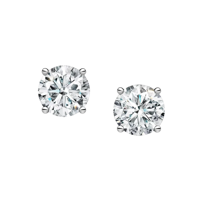 Earrings without a brand ROUND DIAMOND 3.01-3.00 CT F-G/FLAWLESS-INTERNALLY FLAWLESS EARRINGS (GIA) EXEXEX nn3.01-3.00 F-G/FL-IF 1