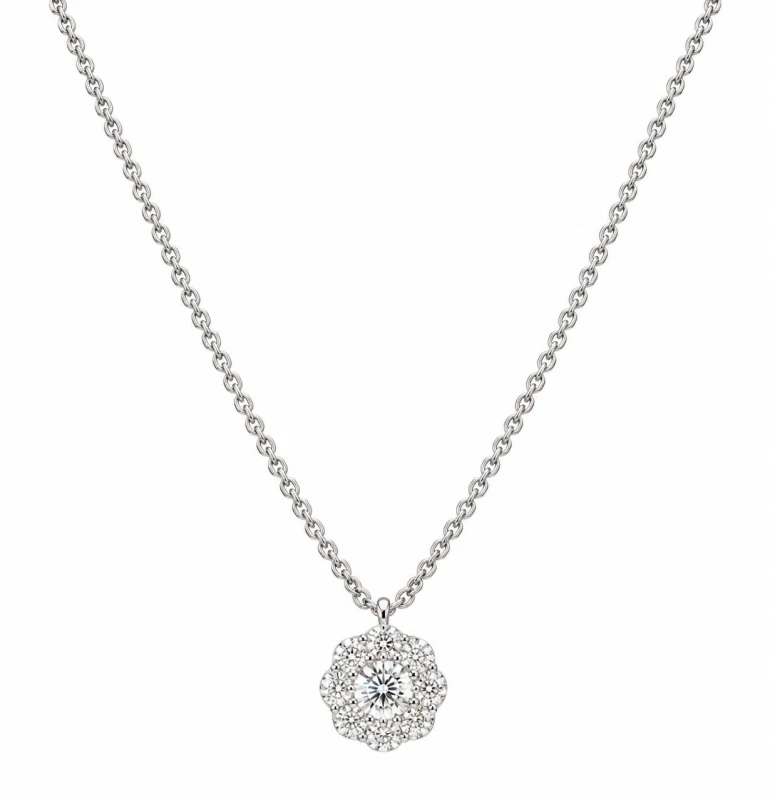 Колье с бриллиантами 0,82Ct