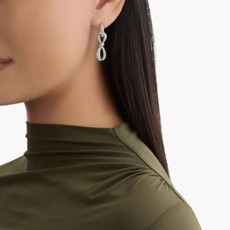 Graff Tilda's Bow Diamond Link Earrings RGE2007 2