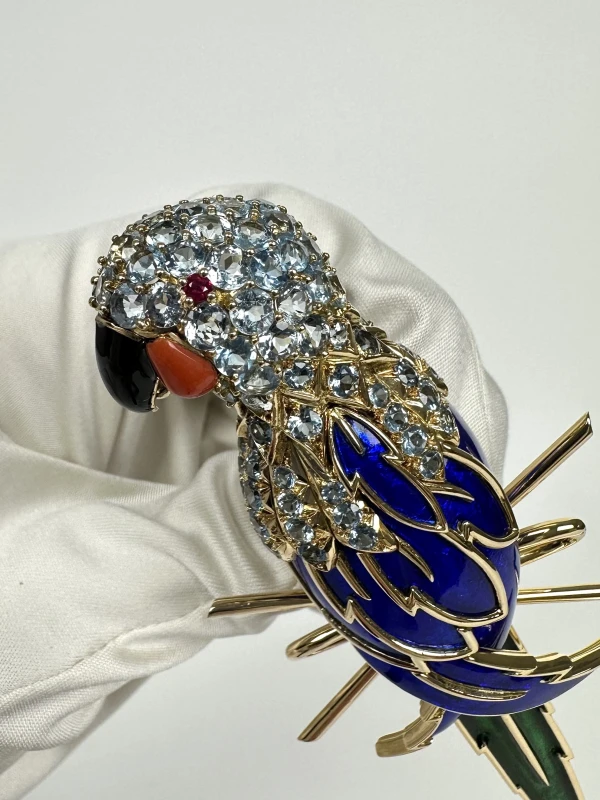Tiffany & Co T&Co1539 SCHLUMBERGER ENAMEL BROOCH T&Co1539 6