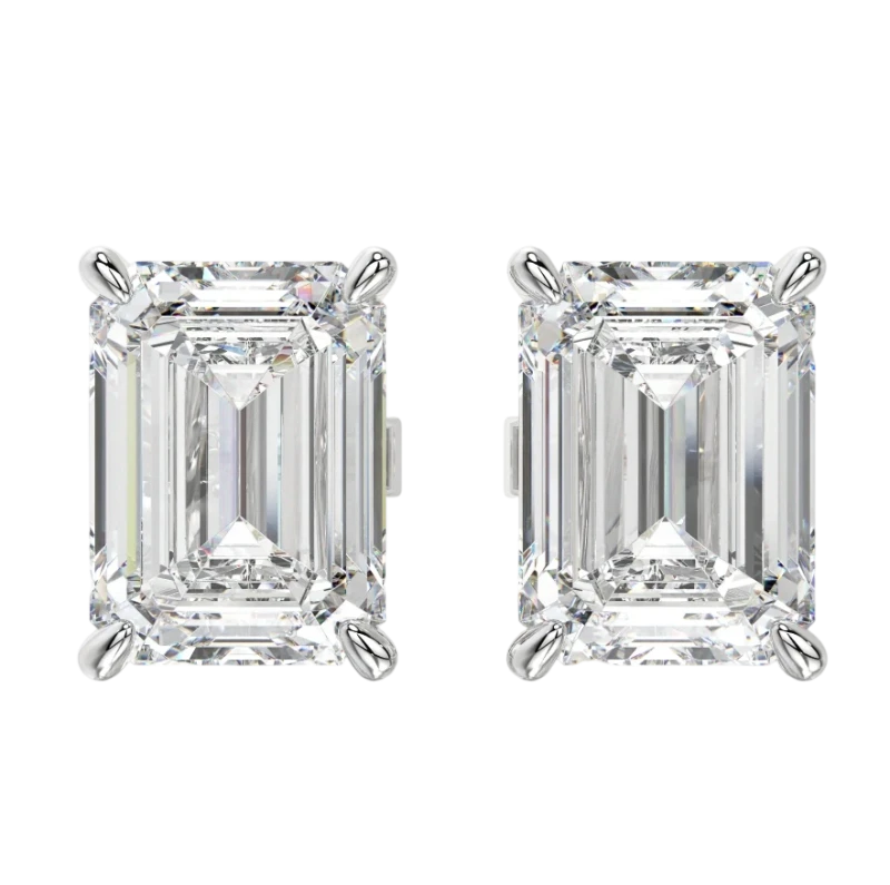 No name EMERALD DIAMOND 3.51 - 3.53 CT E/VS1 EARRINGS (GIA) NN3.51-3.53 1