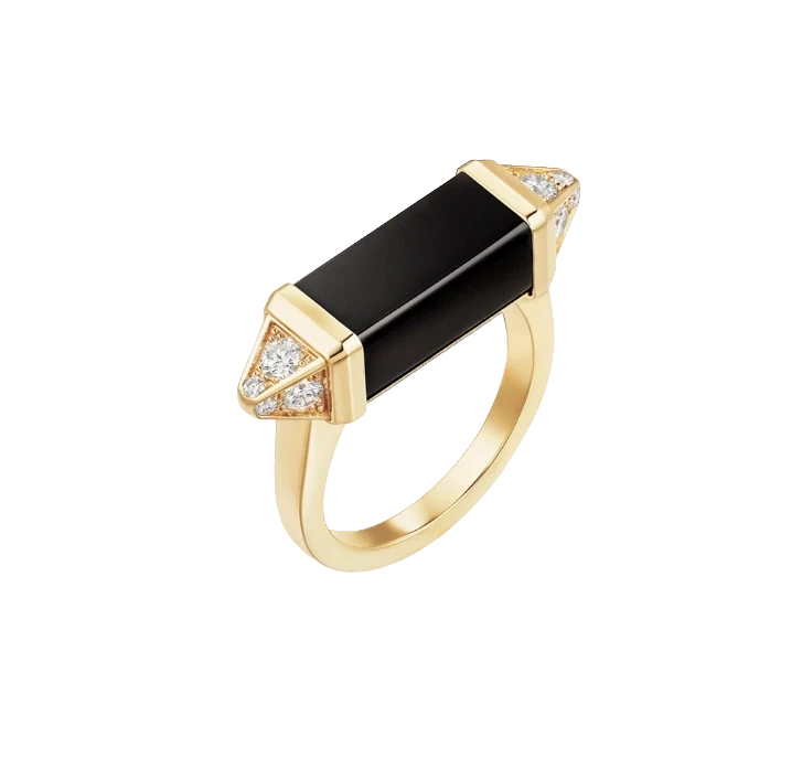 Les Berlingots de Cartier ring, semi-paved (SIZE 52)