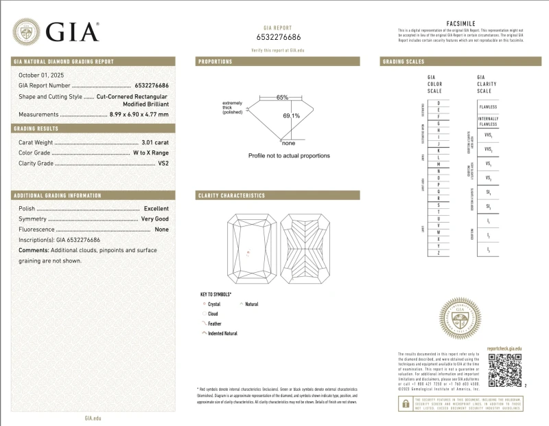 No name RADIANT DIAMOND 3.01-3.04 CT W to X—Y to Z/VS1-VS2 EARRINGS (GIA) nn3.01-3.04 3
