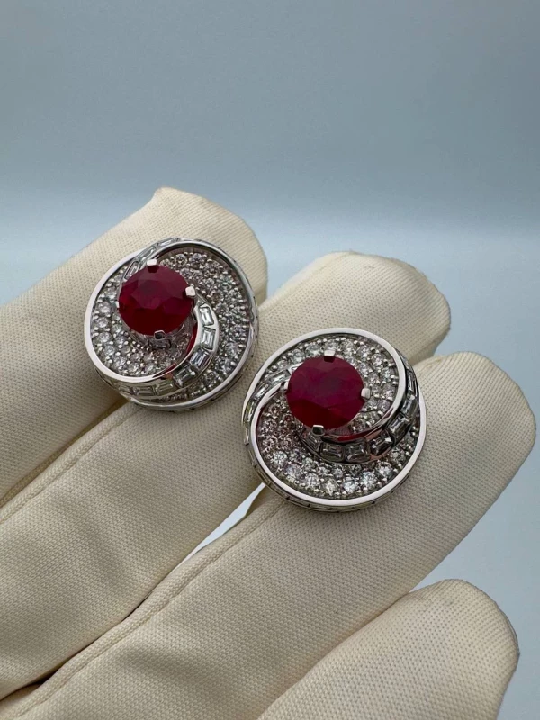 DeRosa RUBY ROUND EARRINGS 2.03 - 2.02 CT E184711282 2