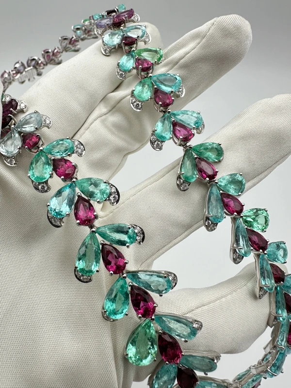 Gucci High Jewelry, Paraiba Tourmalines & Diamond Necklace 25F87 7