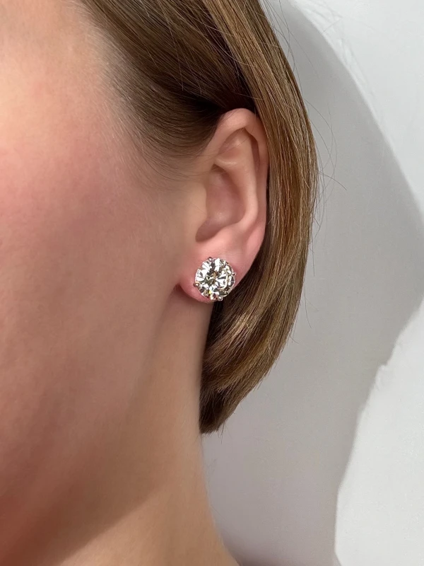 СЕРЬГИ NO NAME ROUND DIAMOND 5.80-6.10 N-P/VVS-VS EARRINGS NN5.80-6.10 N-P/VVS-VS 2