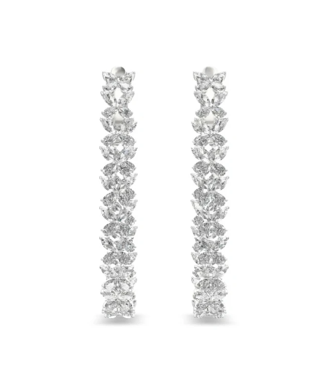 GRAFF Classic Butterfly Diamond Oval Hoop Earrings RGE1984 3