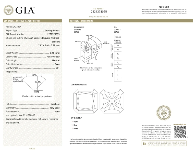 No name RADIANT DIAMOND 3.01-3.08 CT FANCY YELLOW/VVS2-VS1 EARRINGS NN3.01-3.08 CT FY/VVS2-VS1 3
