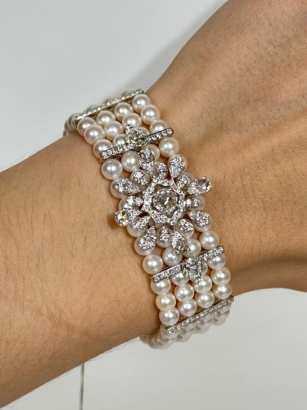 YANUSH GIOIELLI DIAMOND & PEARL BRACELET YB90206VVPRL 4