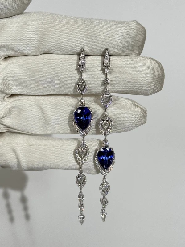 RalfDiamonds СЕРЬГИ С ТАНЗАНИТАМИ И БРИЛЛИАНТАМИ RD6.79ct 3