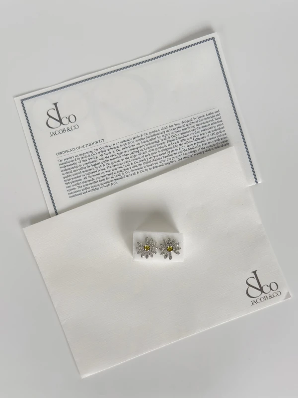 Jacob & Co Jacob & Co. X PEACEMINUSONE Yellow Diamond And Pavé Earrings ER-GG-WG 6