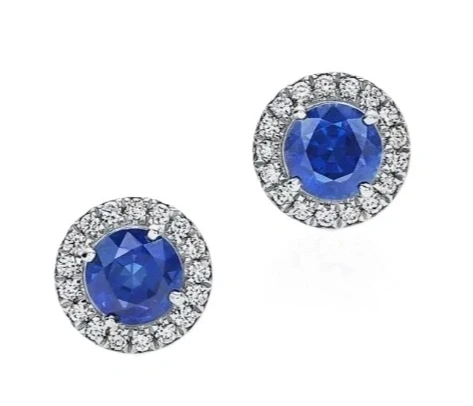 SAPPHIRE EARRINGS 2.52 CT VIVID BLUE