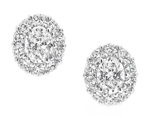 OVAL DIAMOND 1.01-1.01 CT I/VVS1 EARRINGS (GIA)