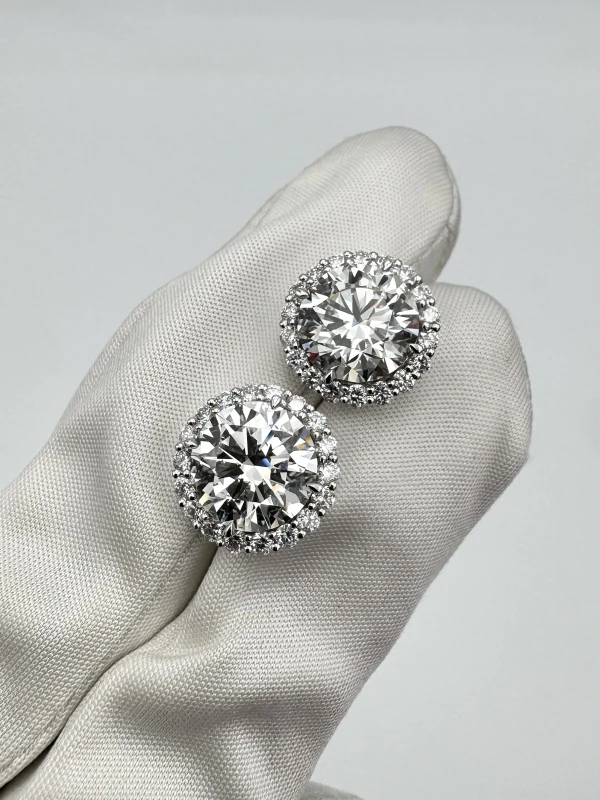 Earrings without a brand ROUND DIAMONDS 4.03-4.06 CT J/SI EARRINGS NN4.03-4.06 CT J/SI 3