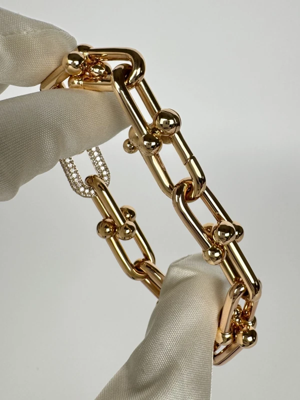 Tiffany & Co Tiffany HardWear Large Link Bracelet in Rose Gold with Diamonds 60451109 4