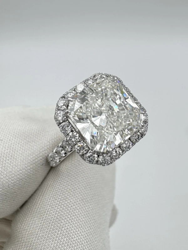 Earrings without a brand RADIANT DIAMOND 3.01 CT I/VS2 RING (GIA) 5172-3.01CT 4