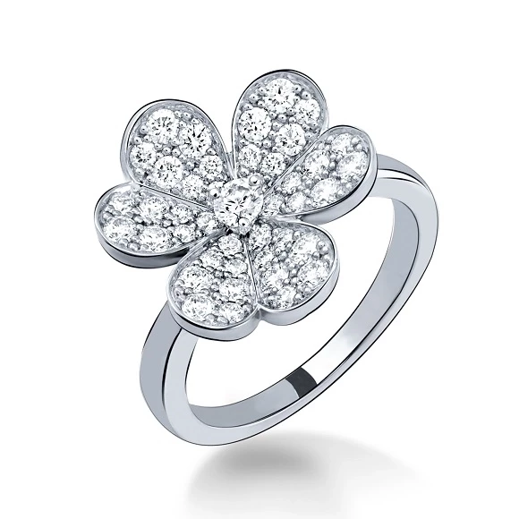 Van Cleef & Arpels. FRIVOLE RING, 1 FLOWER VCARD31600