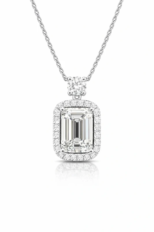 Earrings without a brand EMERALD DIAMOND 2.07 CT L/VVS2 PENDANT (GIA) 753803 2.07 L/VVS2 1