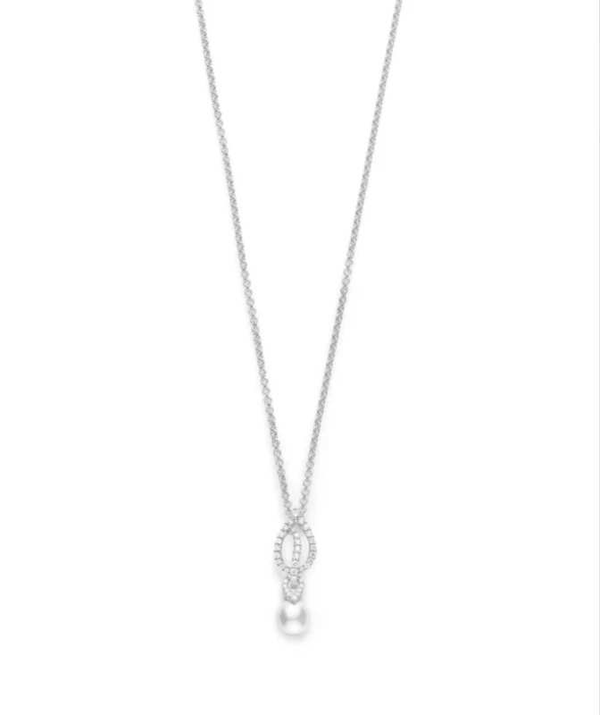 Mikimoto LAUREL AKOYA PEARL AND DIAMOND PENDANT MPA 10152 ADXW 1