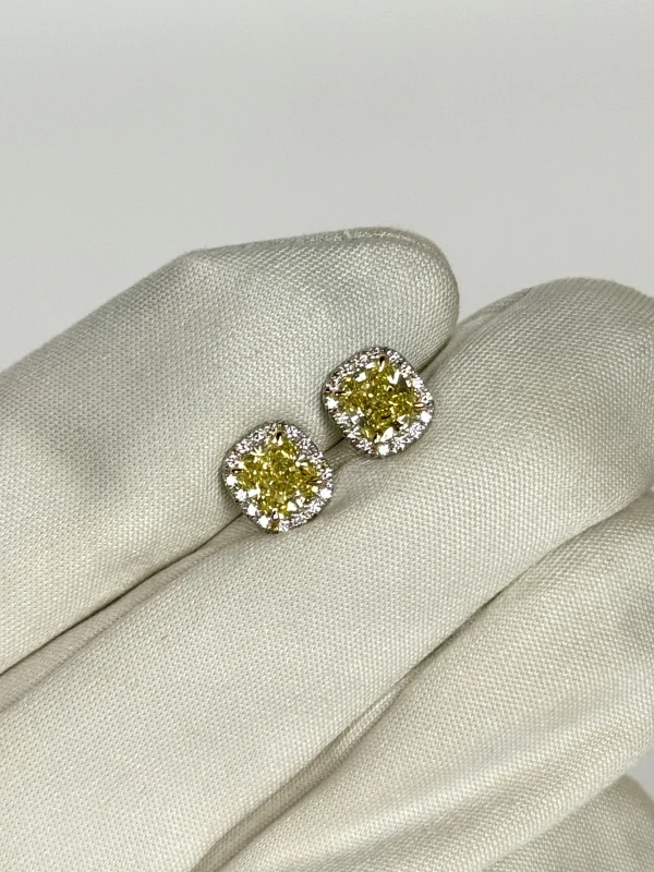 Tiffany & Co TIFFANY SOLESTE 0.80-0.80 CT FY/VVS2-VS1 EARRINGS tf0.80-0.80 4