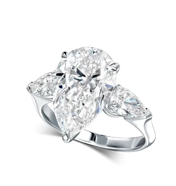 PEAR DIAMOND 5.21 CT D/VVS2 RING (GIA)