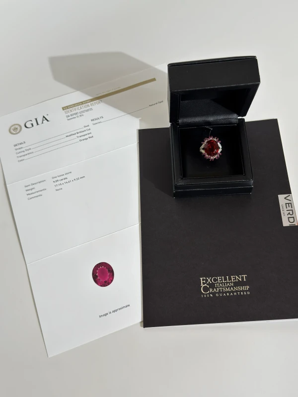 VERDI JEWELLERY КОЛЬЦО С МЕКСИКАНСКИМ ОГНЕННЫМ ОПАЛОМ 9.09 CT A28A 5