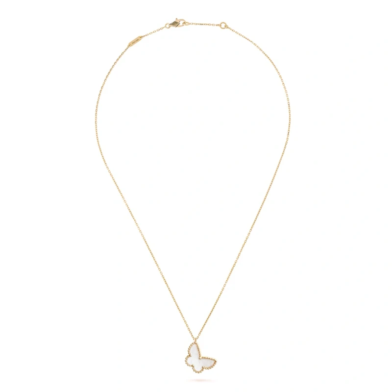 Van Cleef & Arpels SWEET ALHAMBRA BUTTERFLY PENDANT. MOTHER-OF-PEARL VCARF69300 2