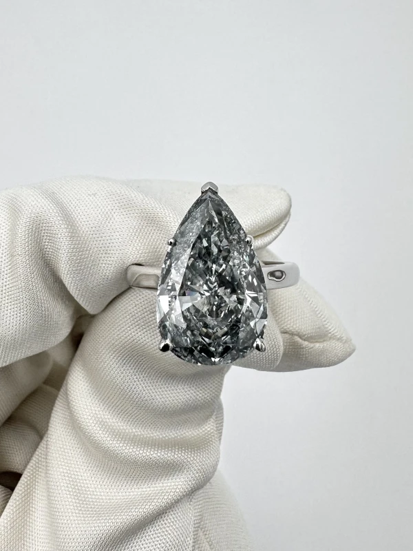 СЕРЬГИ NO NAME PEAR DIAMOND RING 7.01 ct G/SI2 (SIZE 52) GIA NN7.01ct G/SI2 GIA 2