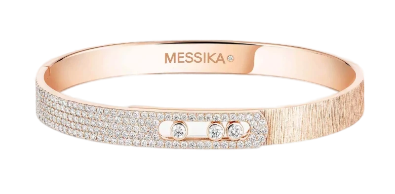 Move Noa Ciselé Semi-Pavé Bangle (SIZE S)