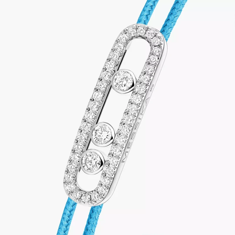 MESSIKA Messika CARE(S) Blue Cord Pavé Bracelet 14657-WG 2