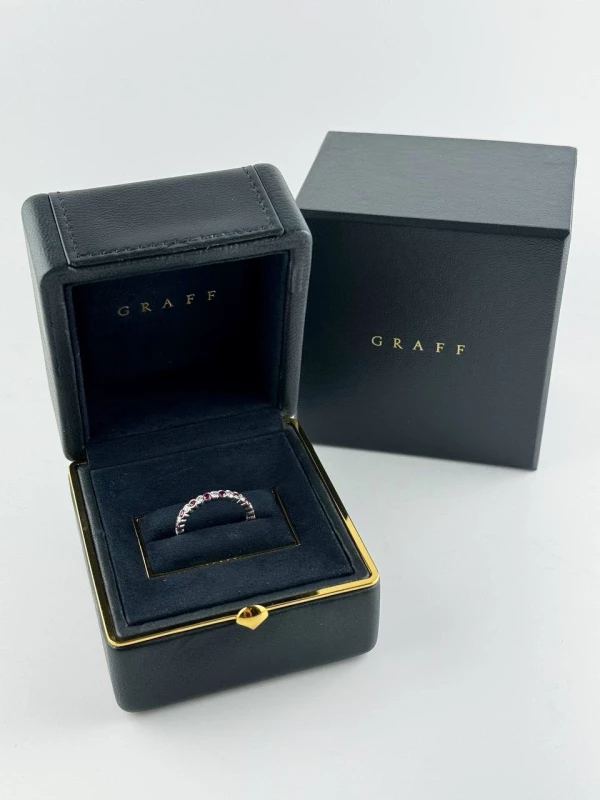 GRAFF BEZEL SET RUBY AND DIAMOND WEDDING RING BEZEL SET RUBY AND DIAMOND RING 4