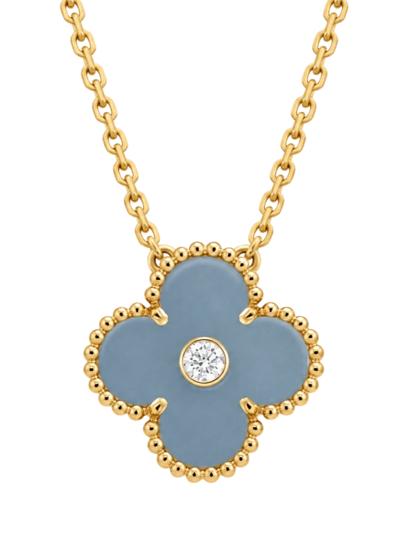 HOLIDAY 2026 VINTAGE ALHAMBRA BLUE - GREY  PORCELAIN PENDANT & DIAMOND