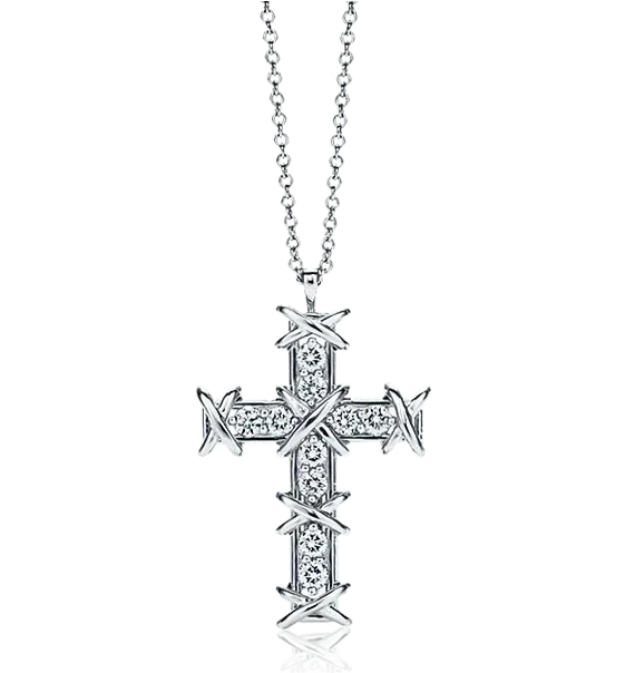 Schlumberger® Ten Stone Cross Pendant