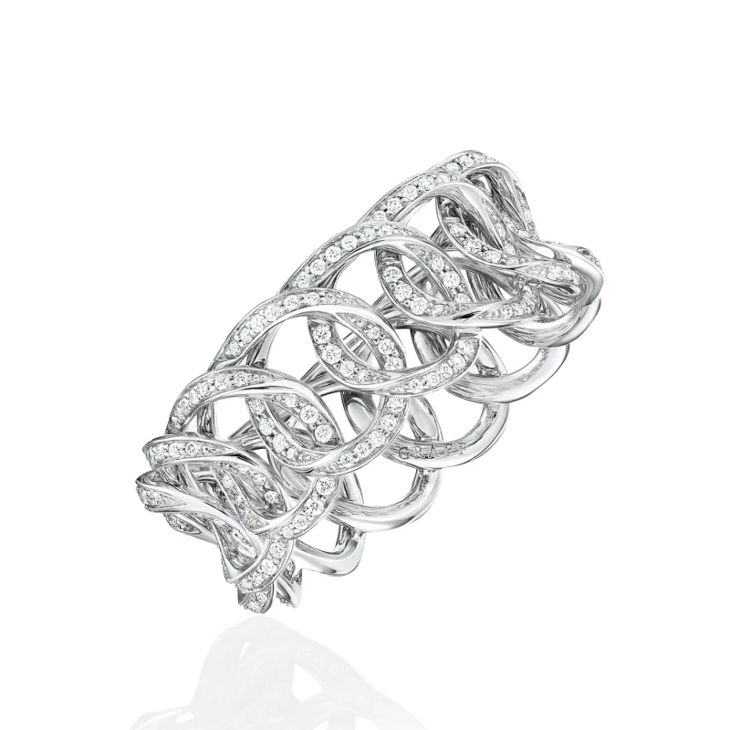 INSPIRED BY TWOMBLY DIAMOND HOOP RING WHITE GOLD