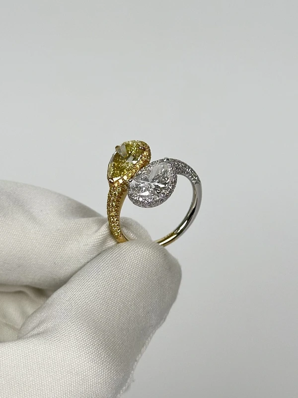 RalfDiamonds RDR2.01-2.02CT PEAR DIAMOND 2.01 - 2.02 CT RING (SIZE 54) RDR2.01-2.02CT 4