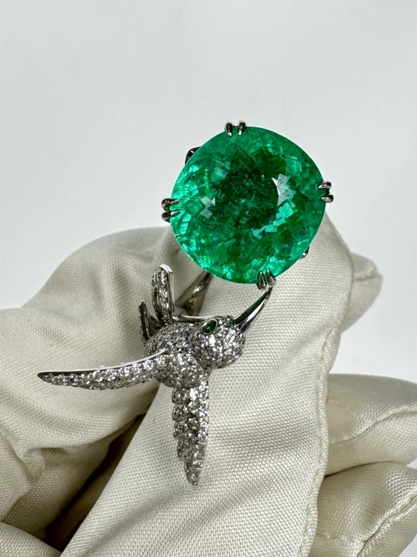 СЕРЬГИ NO NAME PARAIBA TOURMALINE 16.55 CT RING, MOZAMBIQUE ( GRS ) NN16.55 3