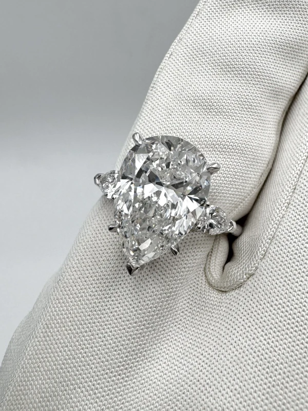 No name PEAR DIAMOND 5.01 CT D/SI1 RING (SIZE 52) GIA 280-NN5.01 4
