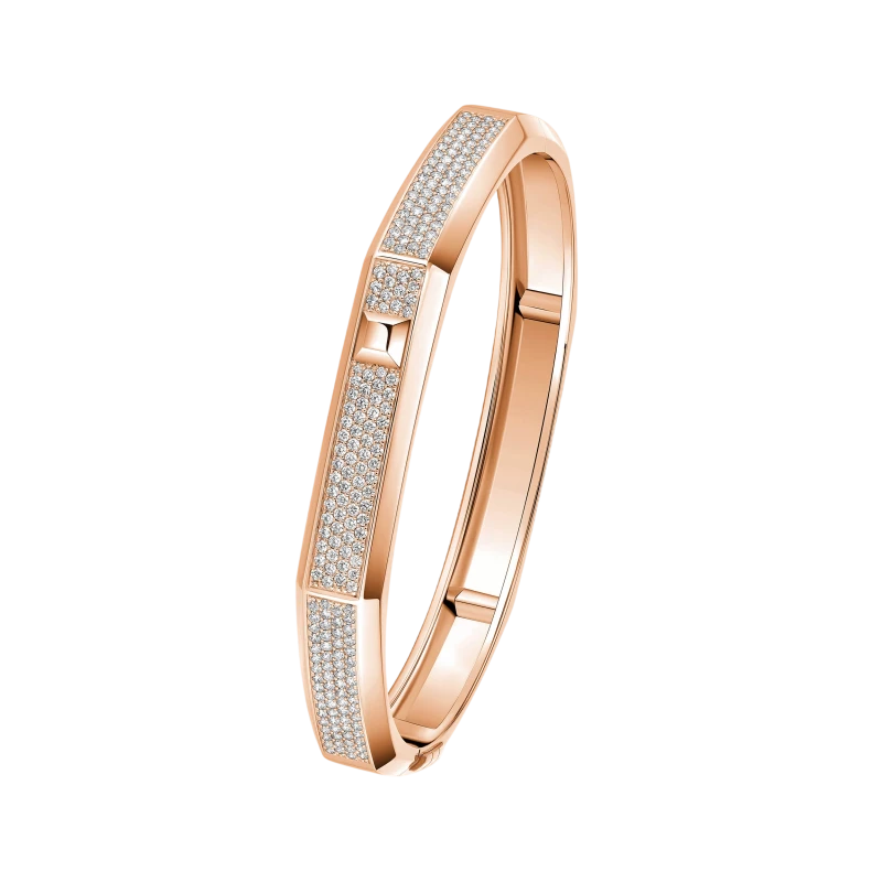 Modernist pavé bracelet, large model (SIZE M)