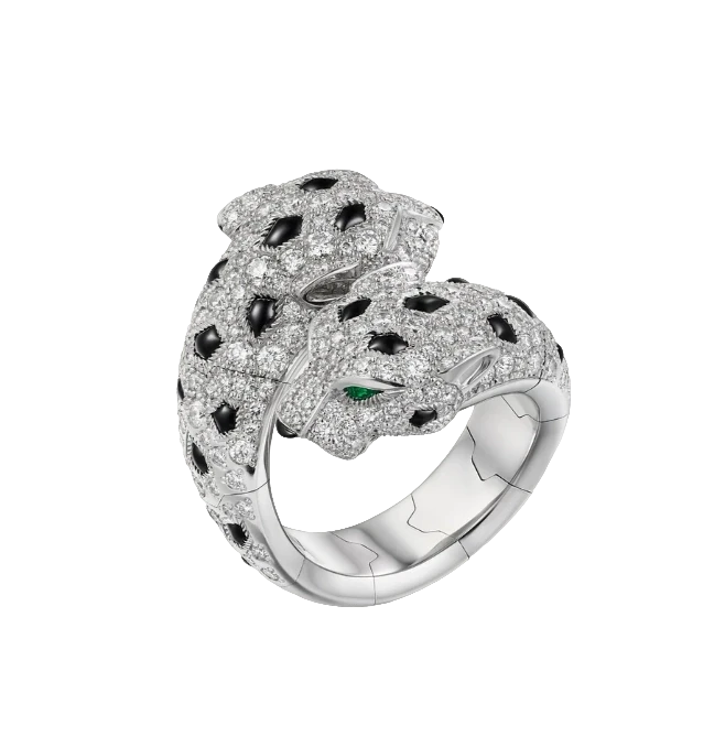 Panthère de Cartier ring, articulated, paved (SIZE 52)