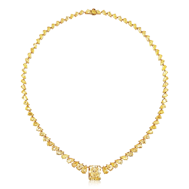 Crivelli FANCY LIGHT YELLOW DIAMOND 10.44 CT NECKLACE 171-3216 1