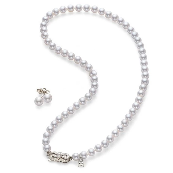 18" AKOYA CULTURED PEARL TWO-PIECE GIFT SET – 18K WHITE GOLD