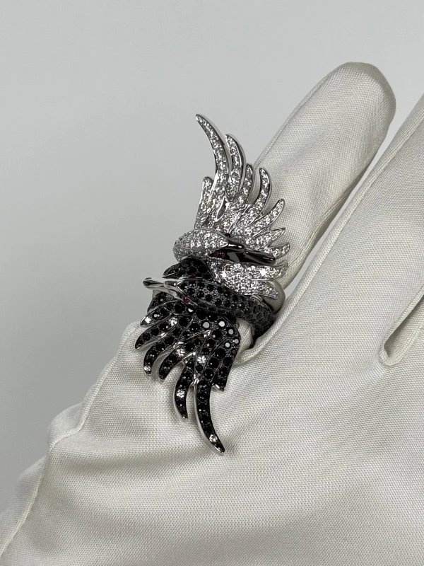 Boucheron CYPRIS, THE SWAN RINGS DIAMONDS, BLACK SAPPHIRES BOUCHERON 7
