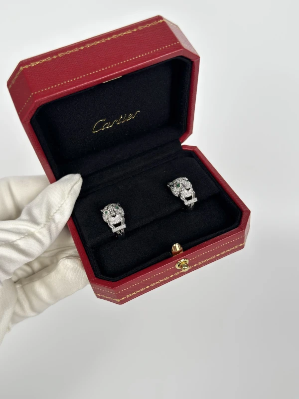 Cartier PANTHÈRE DE CARTIER EARRINGS, PAVED N8503200 6