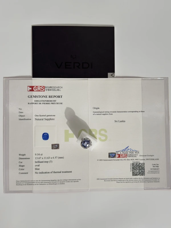 Verdi Jewellery КОЛЬЦО С САПФИРОМ 9.54 CT A24E 5