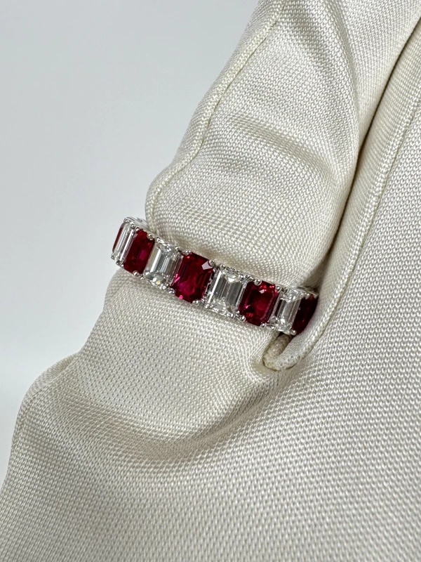 RalfDiamonds RUBY 2.42 & DIAMONDS 2.18 RING (SIZE 51) RFD 2.42 CT 3