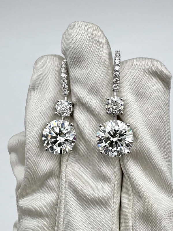 No name ROUND DIAMONDS 6.02-6.03 CT H/SI EXEXEX EARRING (GIA) NN6.02-6.03 CT H/SI (GIA) 3