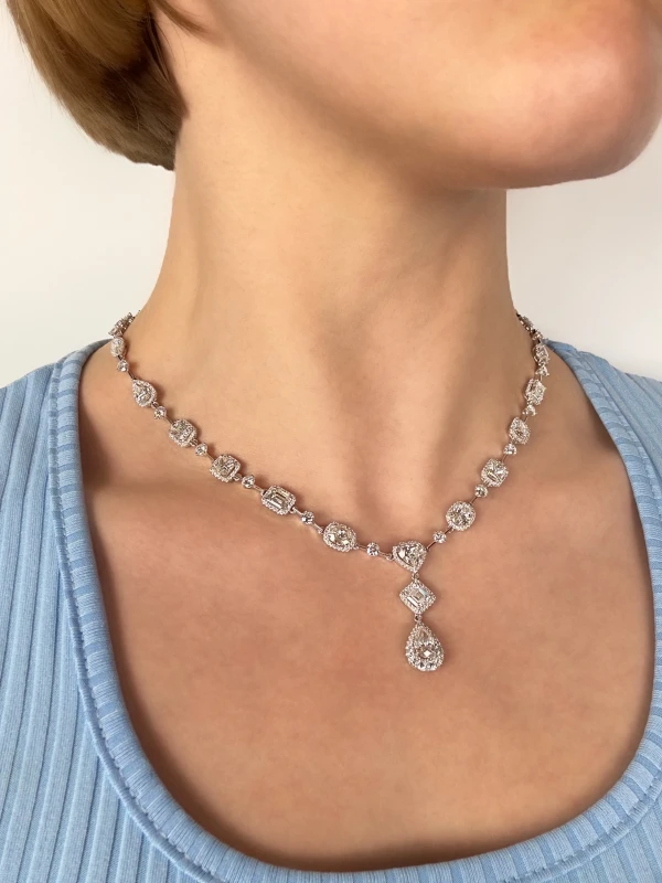 RalfDiamonds MIX SHAPES 22.97 CT F-G/VS1-VS2 NECKLACE RD22.97CT 2