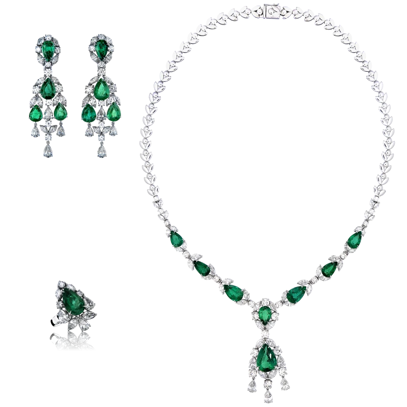 RalfDiamonds EMERALD 40.5 CT & DIAMOND SET EM 40.5 CT 1