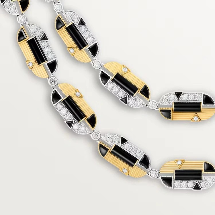 Cartier GÉOMÉTRIE & CONTRASTES NECKLACE, ONYX, TRANSFORMABLE, PAVED H7001182 2